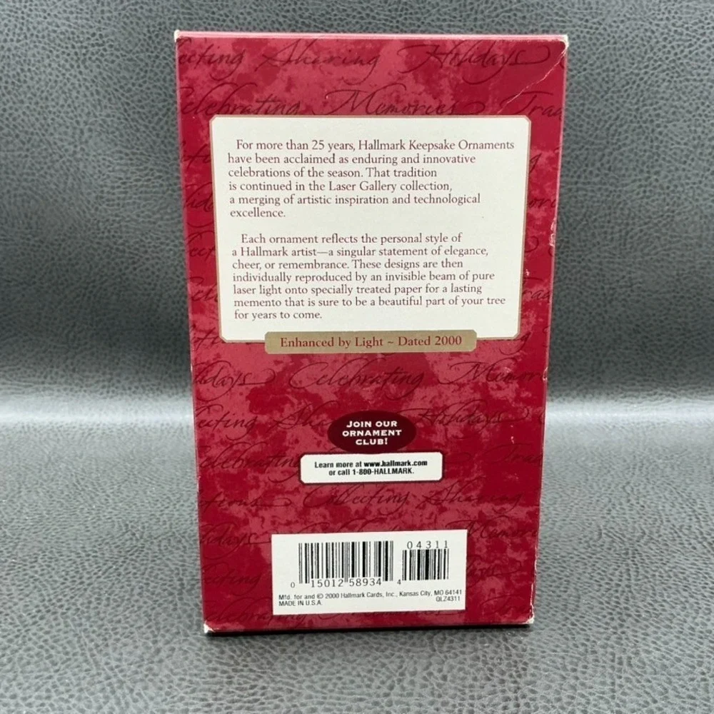 Hallmark Christmas Ornament Angel Light Laser Gallery Lantern 2000 Holiday